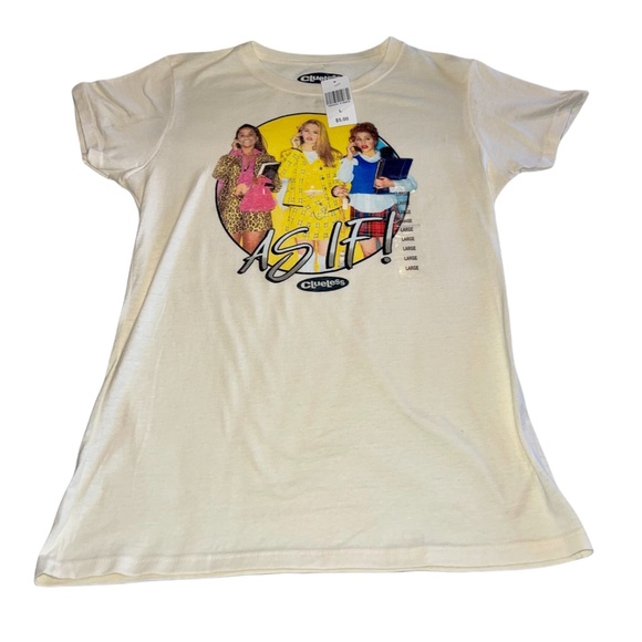 NWT RETRO 90'S CLUELESS "AS IF" GRAPHIC TEE SIZE L - Picture 3 of 4